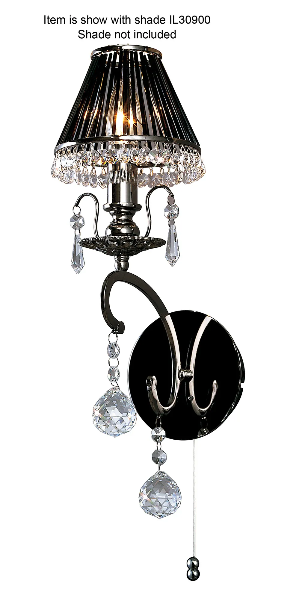 Pescara Crystal Wall Lights Diyas Armed Wall Lights